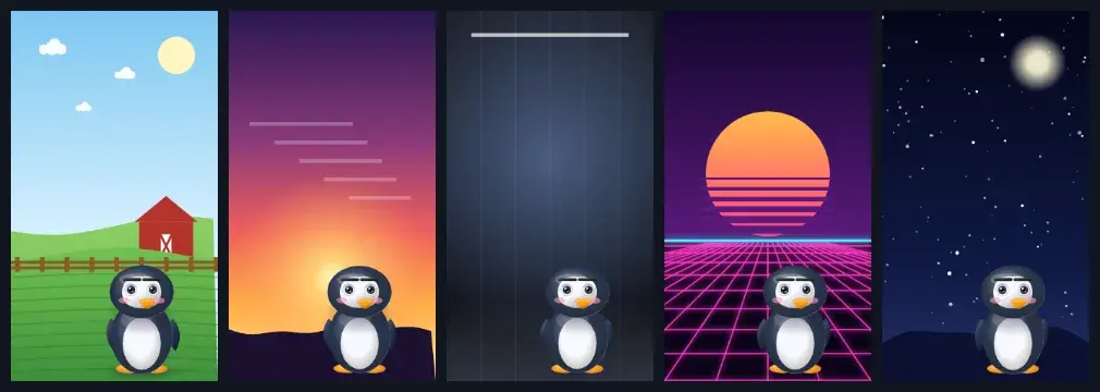 Bundled background scenes